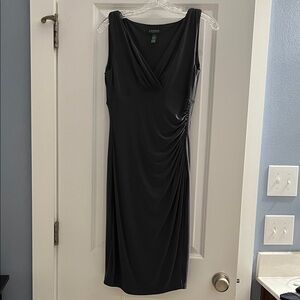 Lauren Ralph Lauren Black Sleeveless Midi Dress